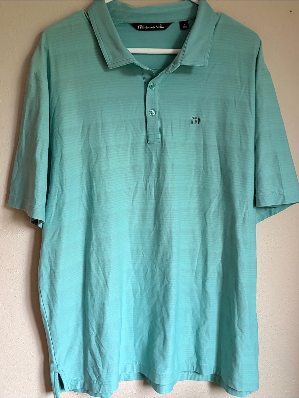 Travis Mathew Aqua Short-Sleeve Golf Polo